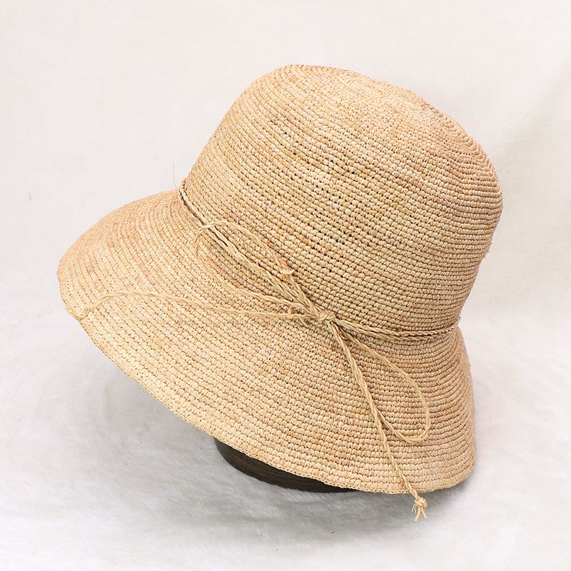 Foldable Straw Hat For Women Sun Protection and Beach Vacation Korean Style Boho Holiday Travel