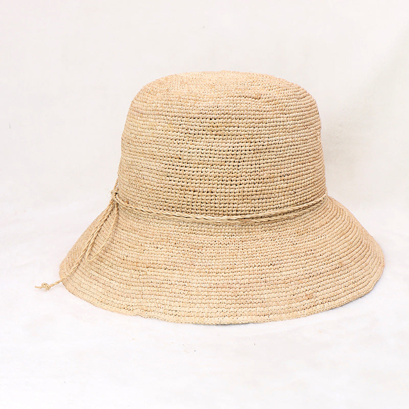 Foldable Straw Hat For Women Sun Protection and Beach Vacation Korean Style Boho Holiday Travel