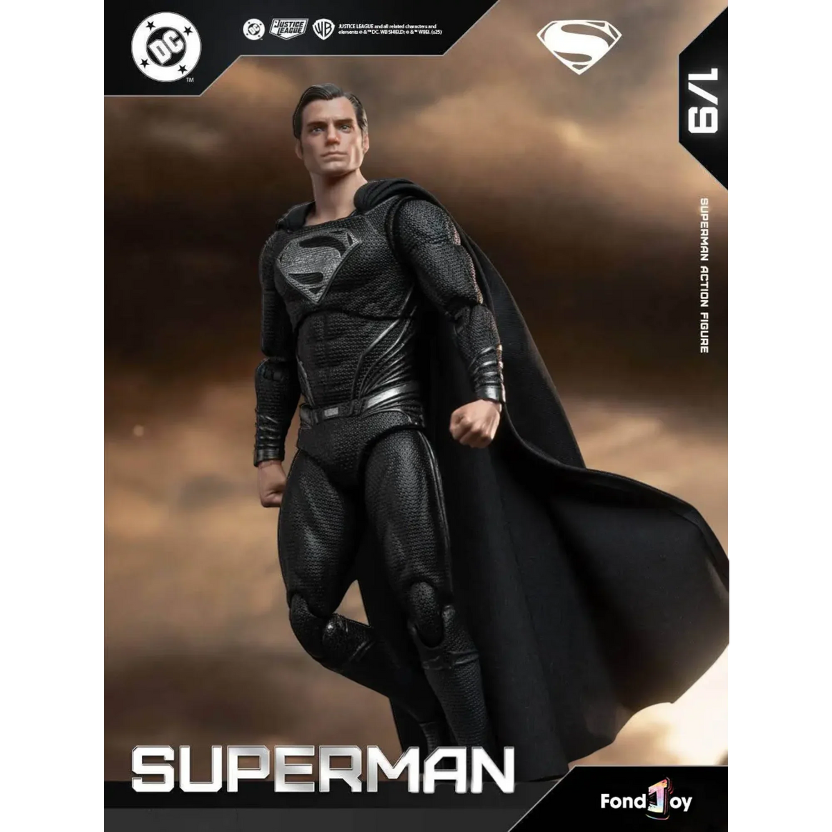 FondJoy Black Superman Action Figure