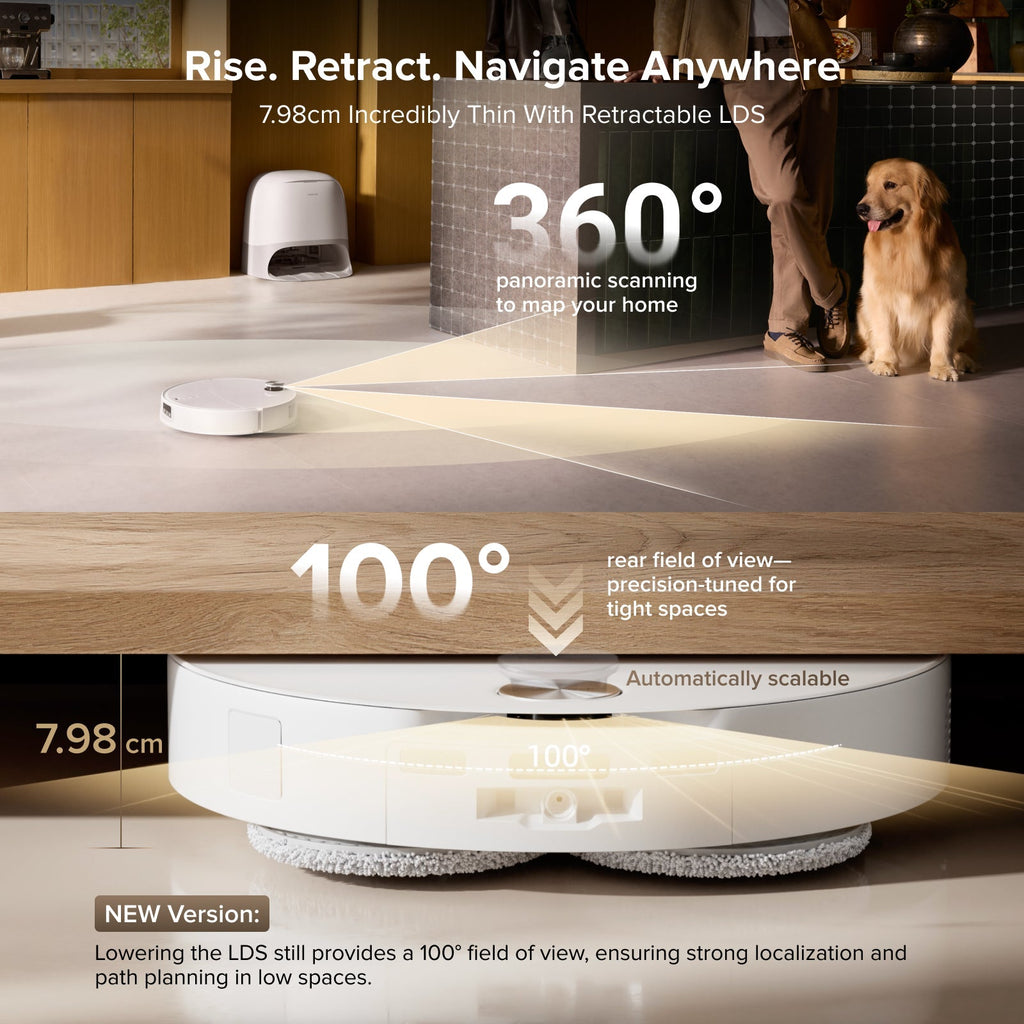 Roborock Qrevo CurvX Robot Vacuum with Multifunctional Dock 3.0 Thermo+