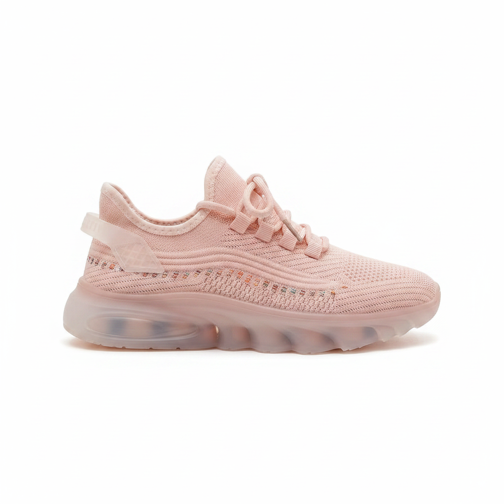 Women's Lightweight Knit Trainers – Pastel Pink