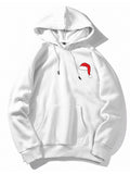 Christmas Santa Hat Print Hoodie