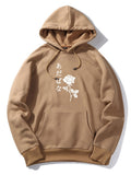 Japanese Rose Print Hoodie