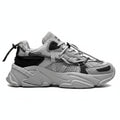Men's Trail-Inspired Chunky Mesh Trainers – Grey and Black