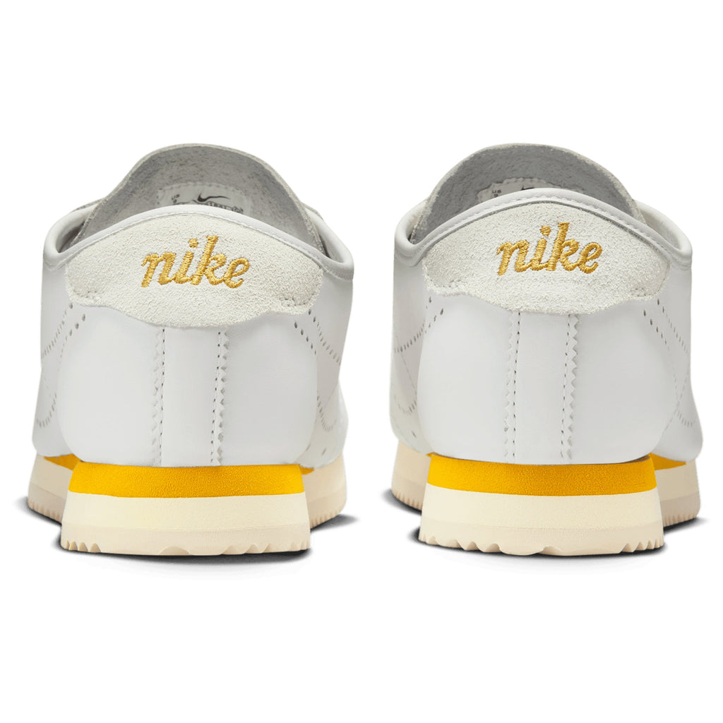 Nike Women's Cortez Leather White/Bronze Perforated Swoosh