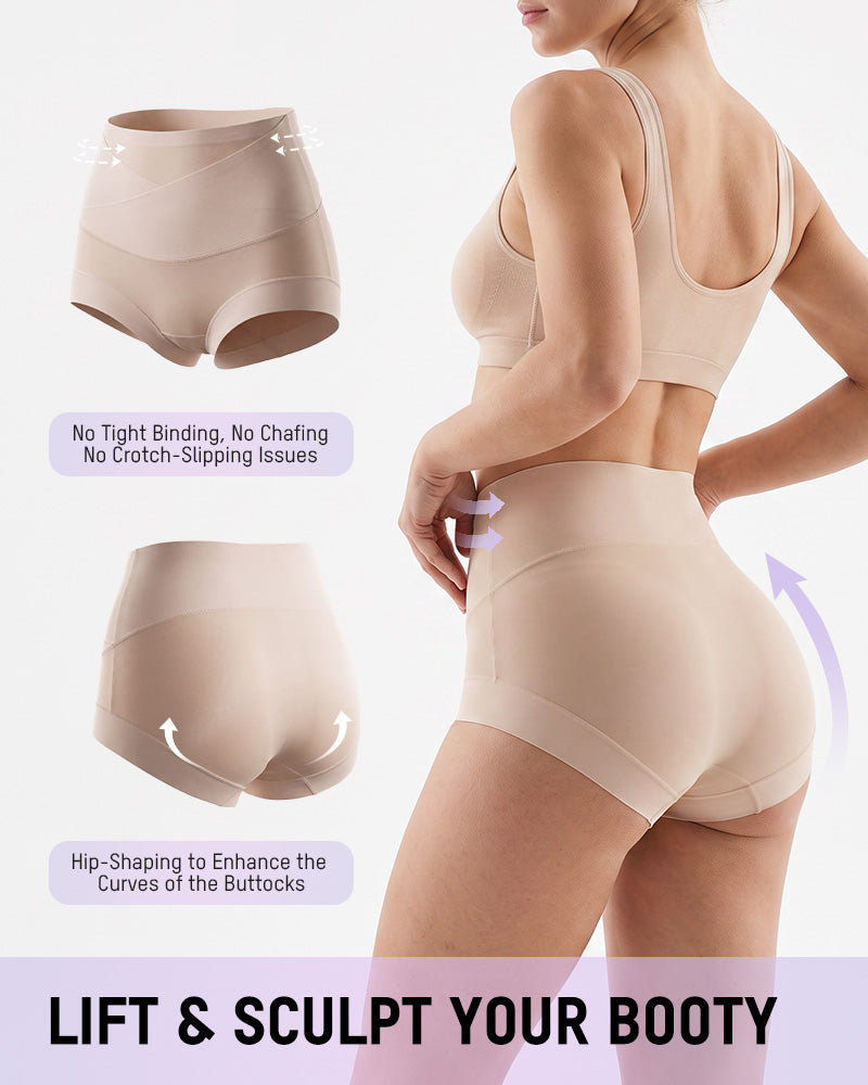 High-Waisted Double-Layer Tummy-Control Briefs(6 pack)