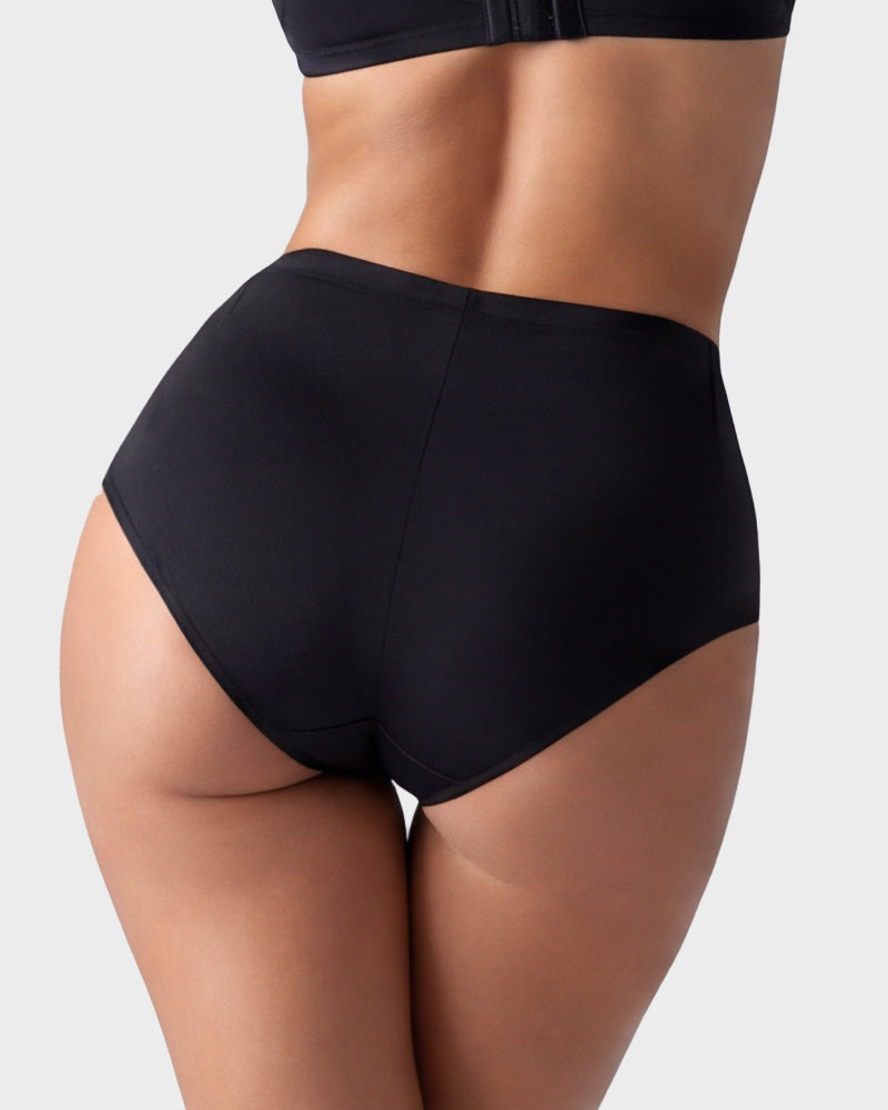 Taillenhoher Slip mit Bauch-weg-Effekt aus Baumwolle im Multipack