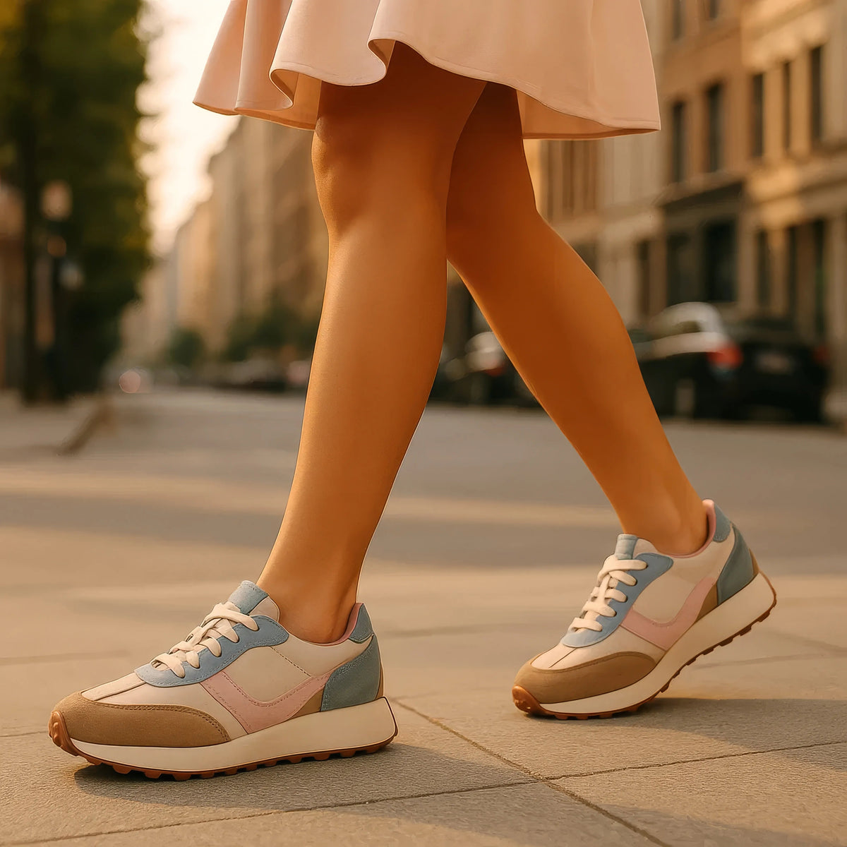 Women's Howell Navy Lace-Up Sneakers