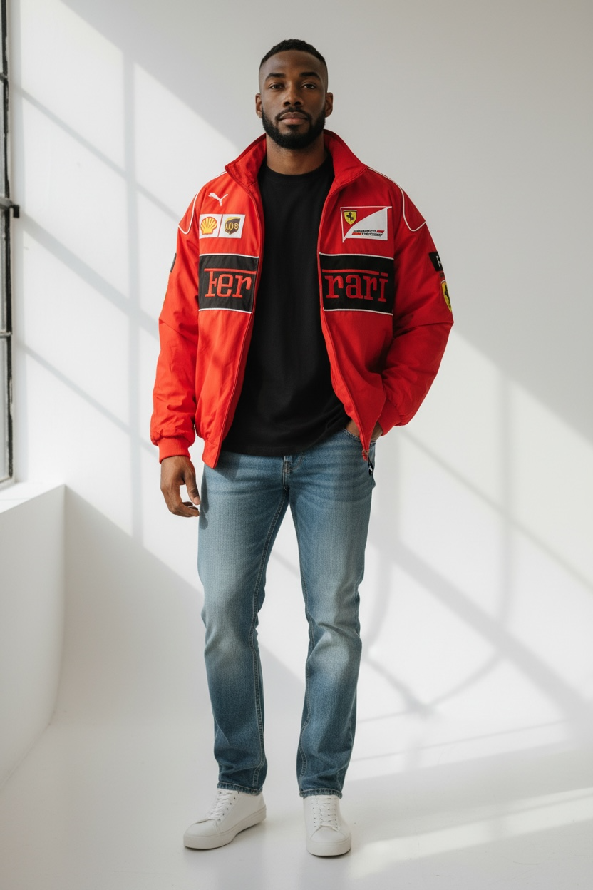 Blouson rouge Ferrari