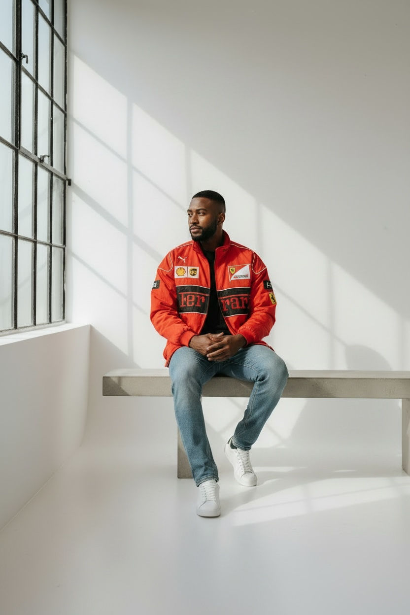 Blouson rouge Ferrari