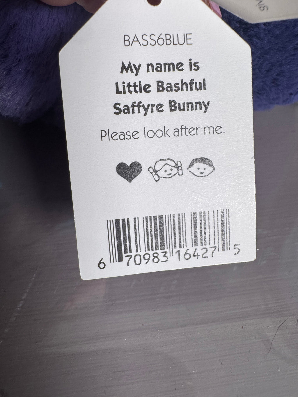 Jellycat Small bashful Saffyre bunny