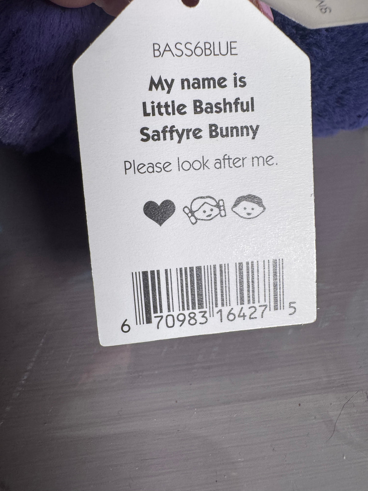Jellycat Small bashful Saffyre bunny