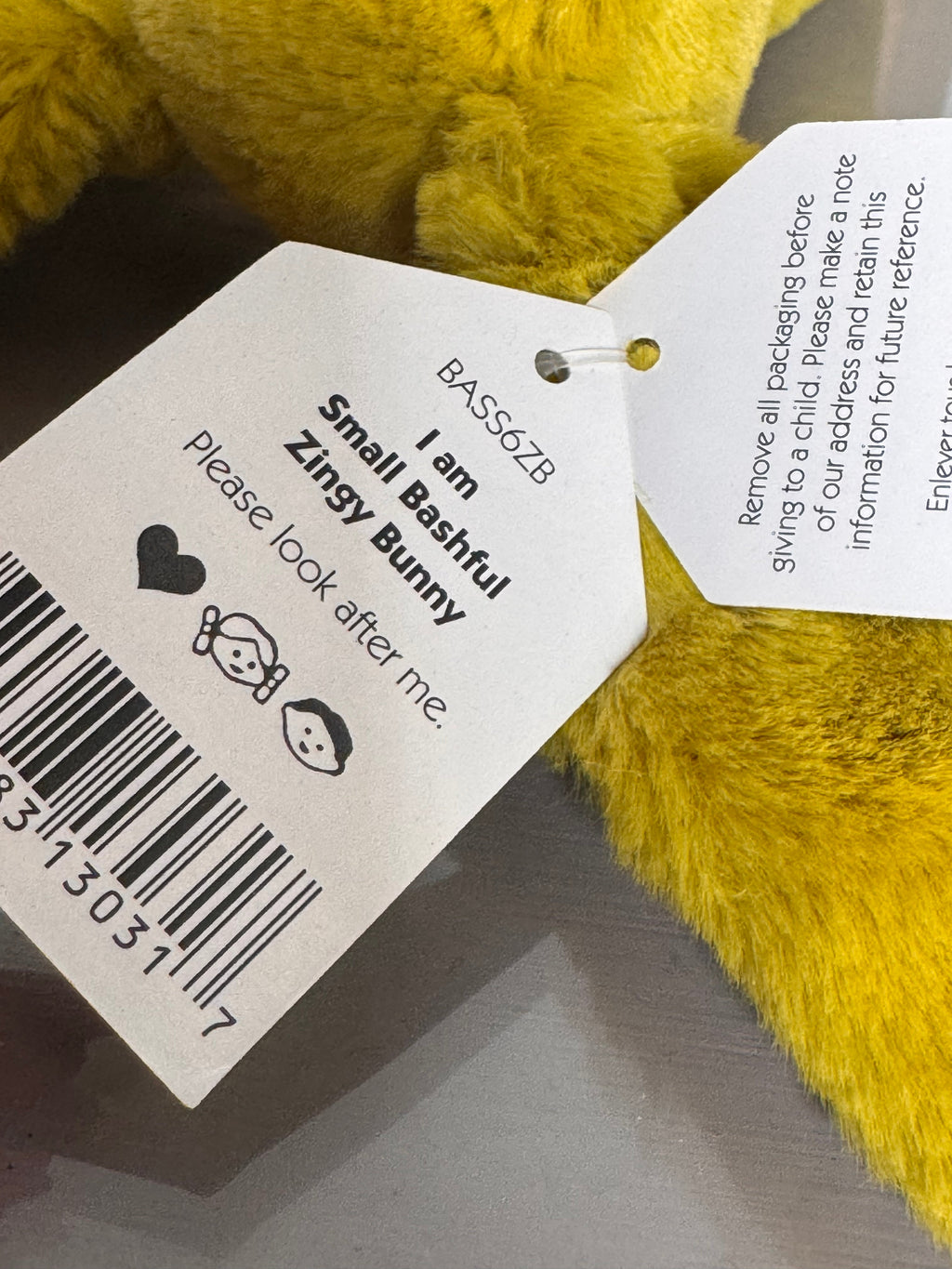 Jellycat Small bashful zingy bunny