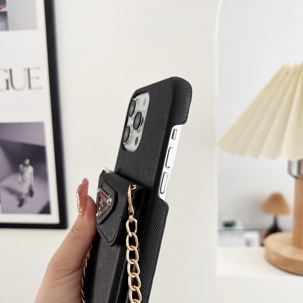 Luxuriöse PRD-Ledertasche für Phone 12-18 Pro & Pro Max