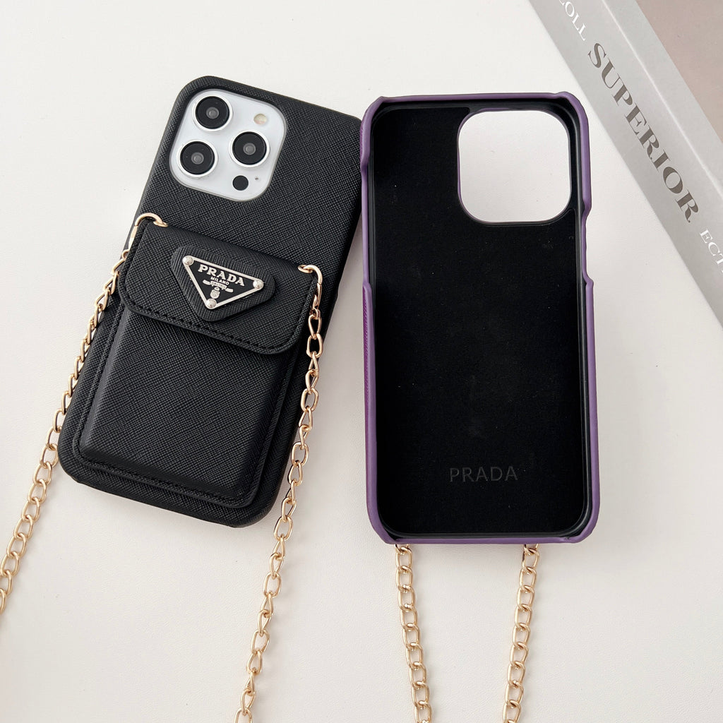 Luxuriöse PRD-Ledertasche für Phone 12-18 Pro & Pro Max