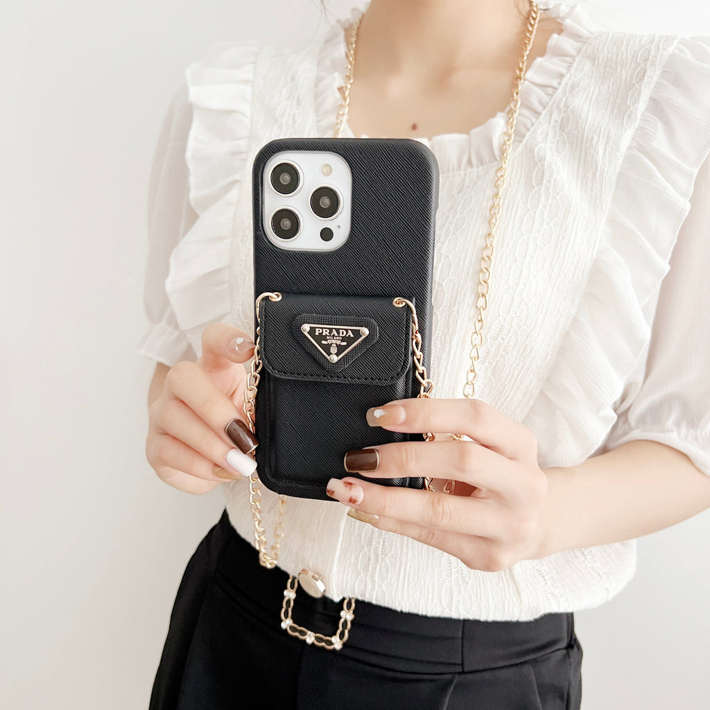 Luxuriöse PRD-Ledertasche für Phone 12-18 Pro & Pro Max