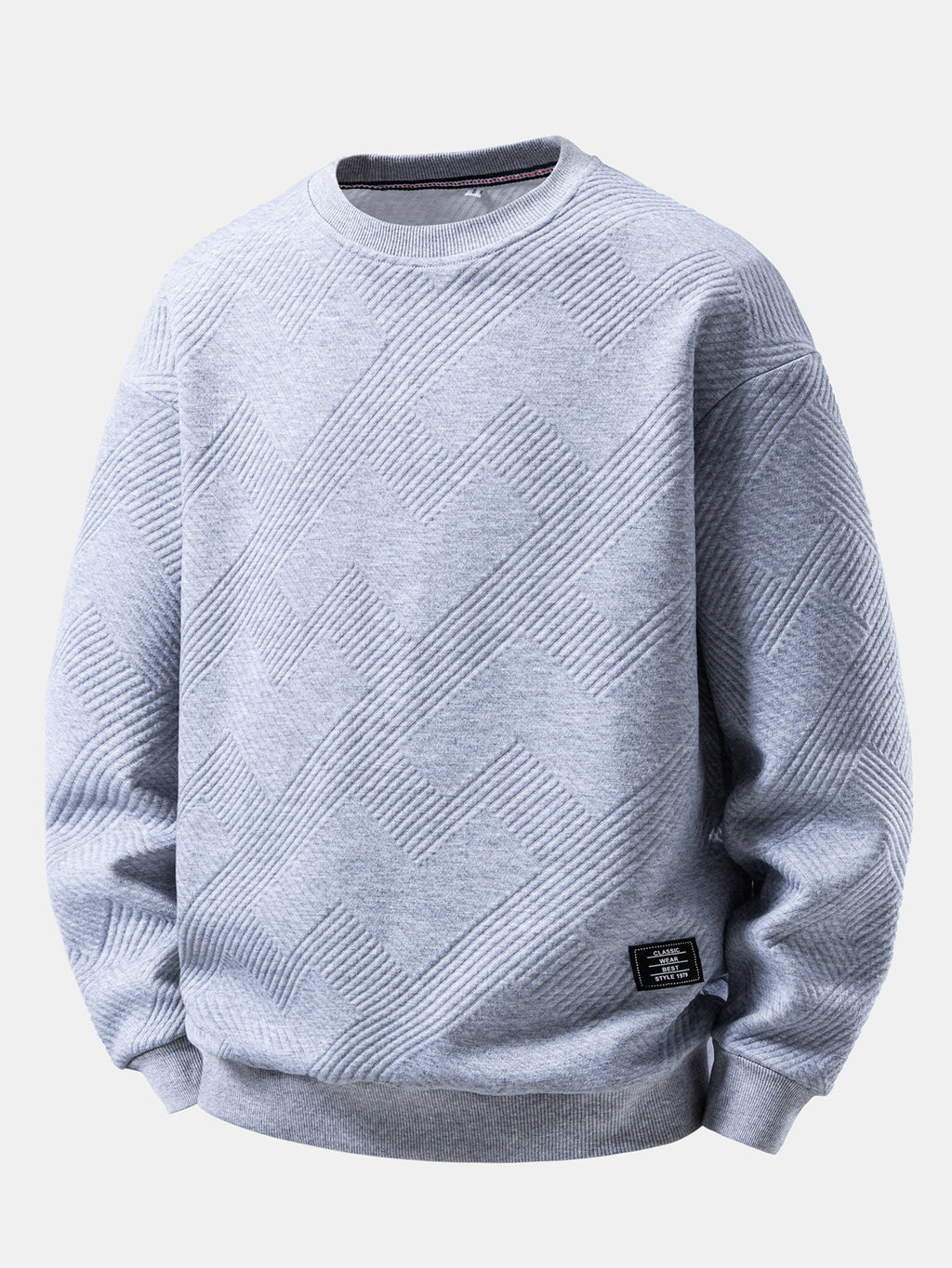 Relaxed Fit Stripe Jacquard Sweatshirt