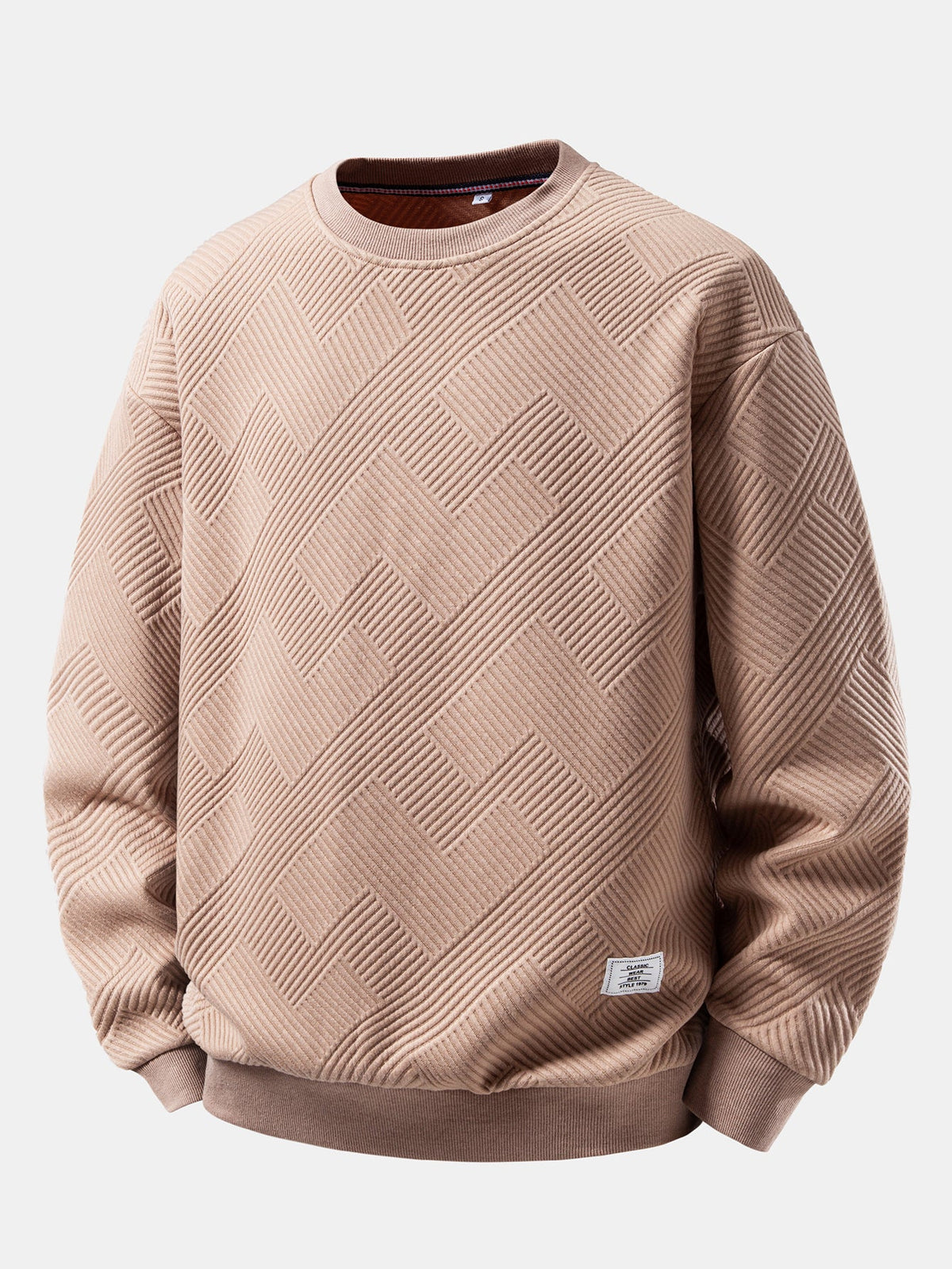 Relaxed Fit Stripe Jacquard Sweatshirt