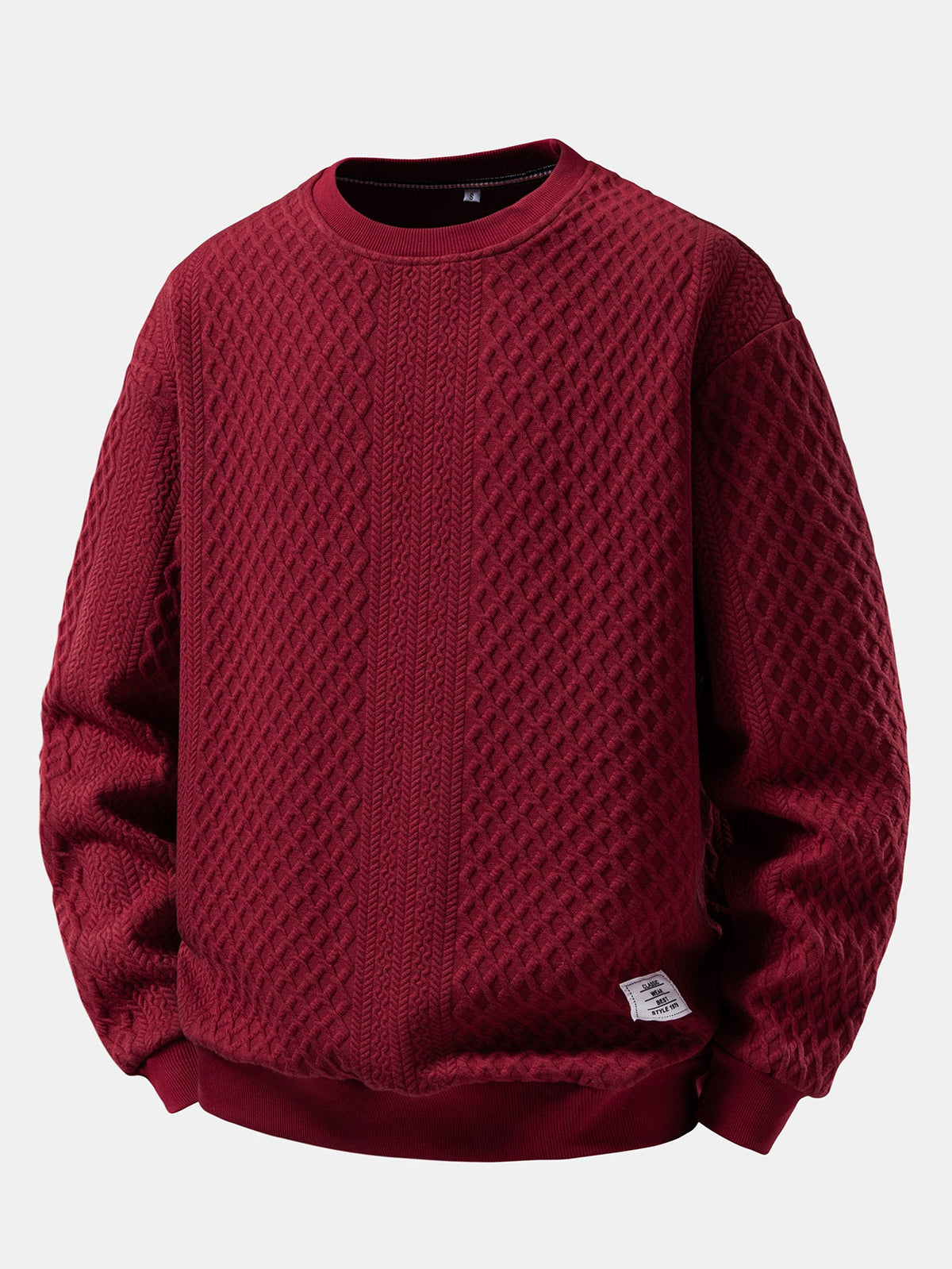 Relaxed Fit Geometry Jacquard Sweatshirt