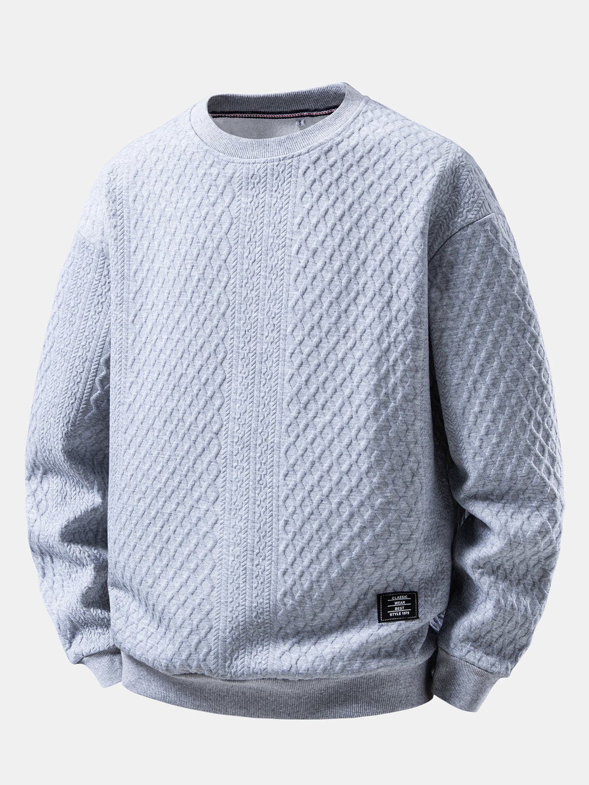 Relaxed Fit Geometry Jacquard Sweatshirt