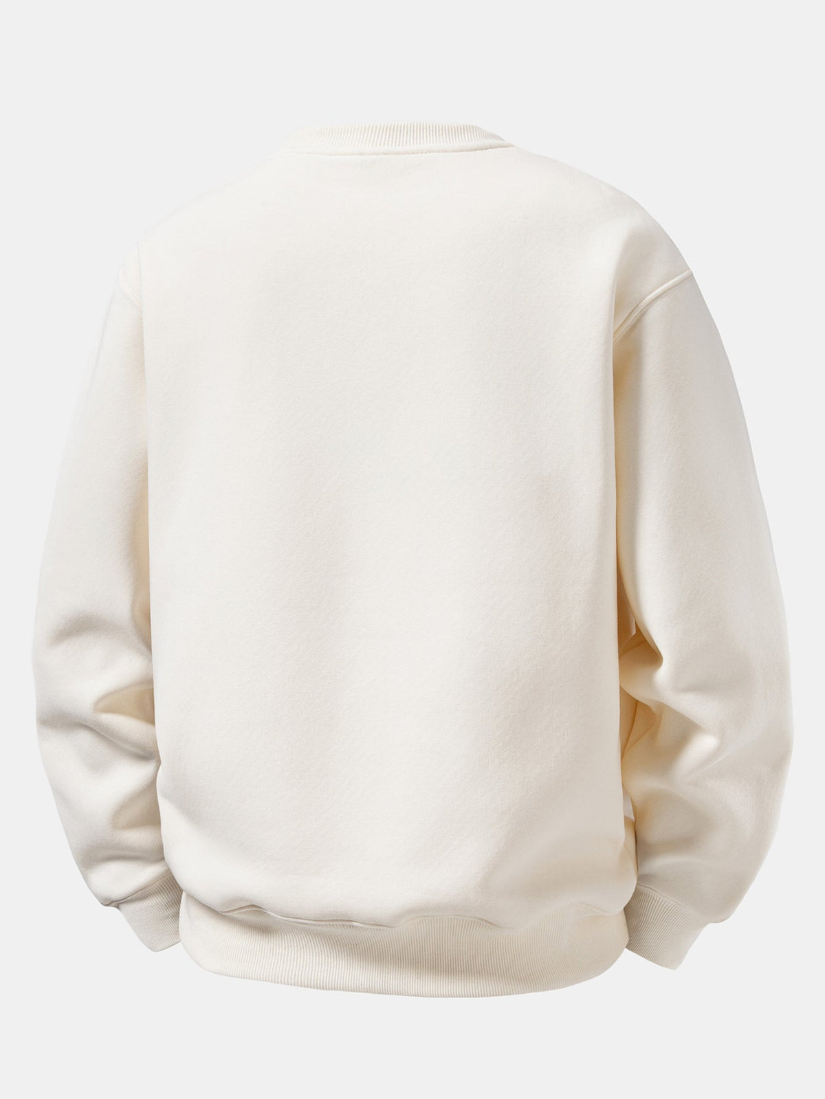 Basic Relaxed Fit Sherpa-Lined Sweatshirt