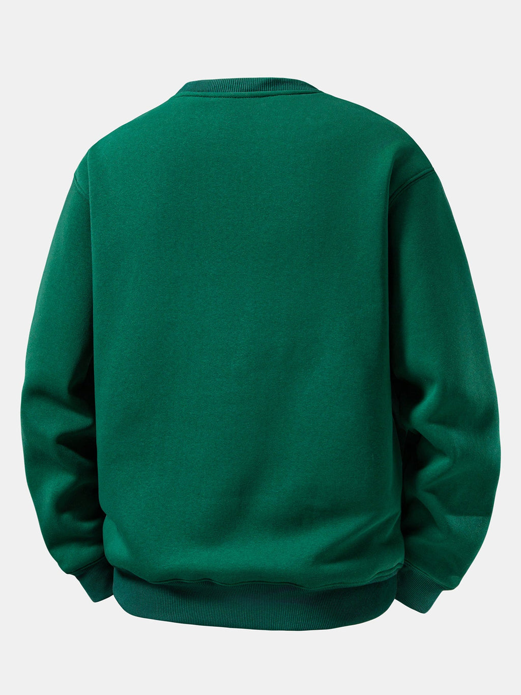 Basic Relaxed Fit Sherpa-Lined Sweatshirt