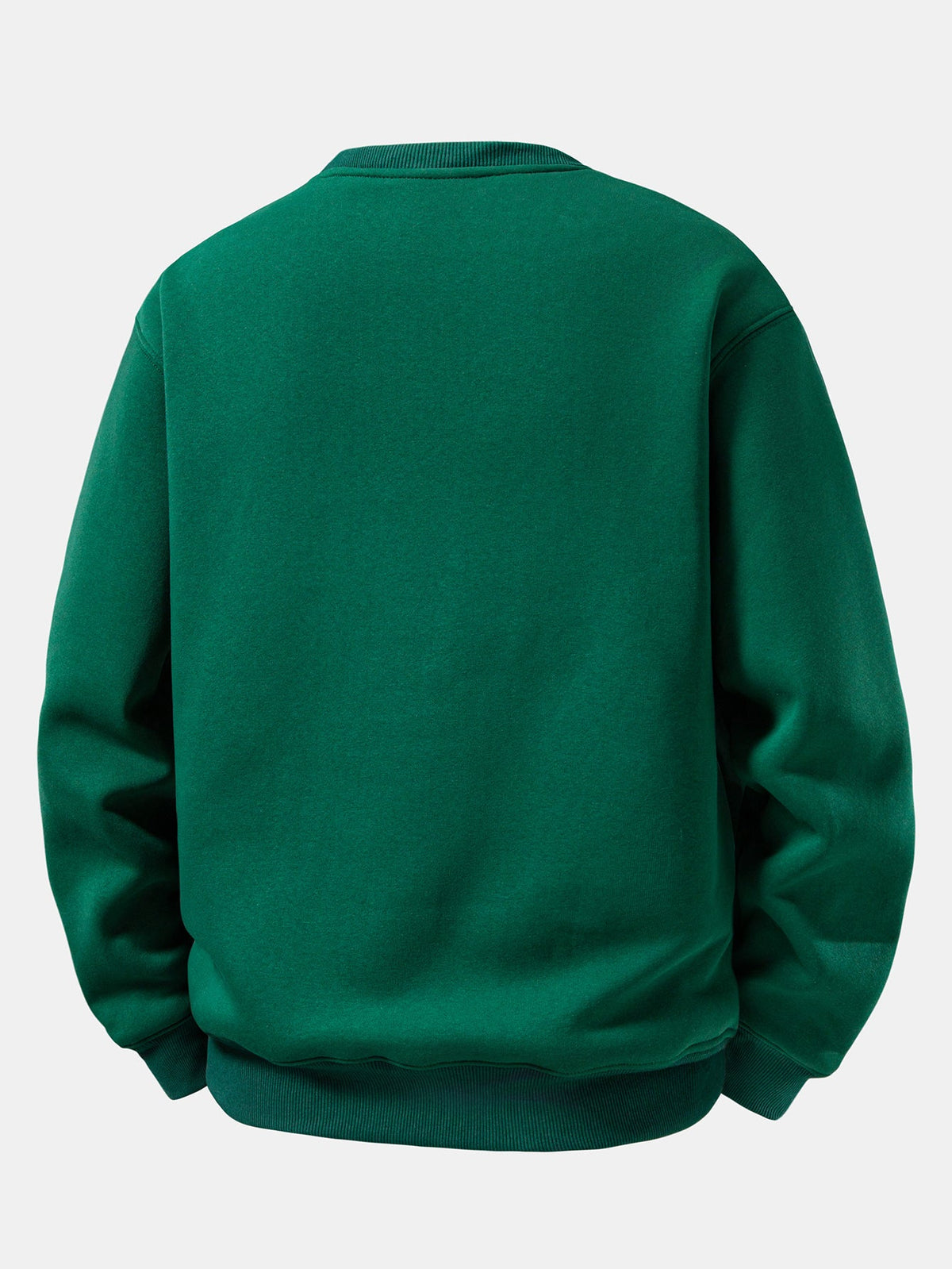 Basic Relaxed Fit Sherpa-Lined Sweatshirt