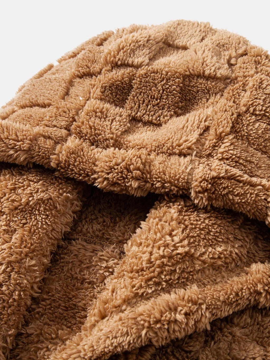 Teddy-Kapuzenjacke mit Schachbrettmuster
