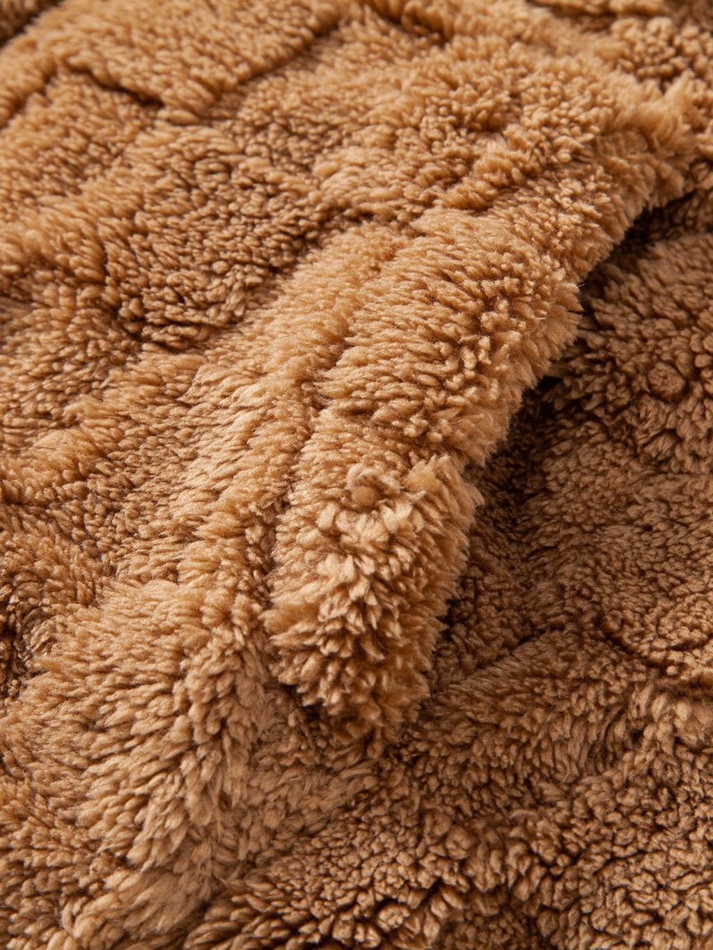Teddy-Kapuzenjacke mit Schachbrettmuster