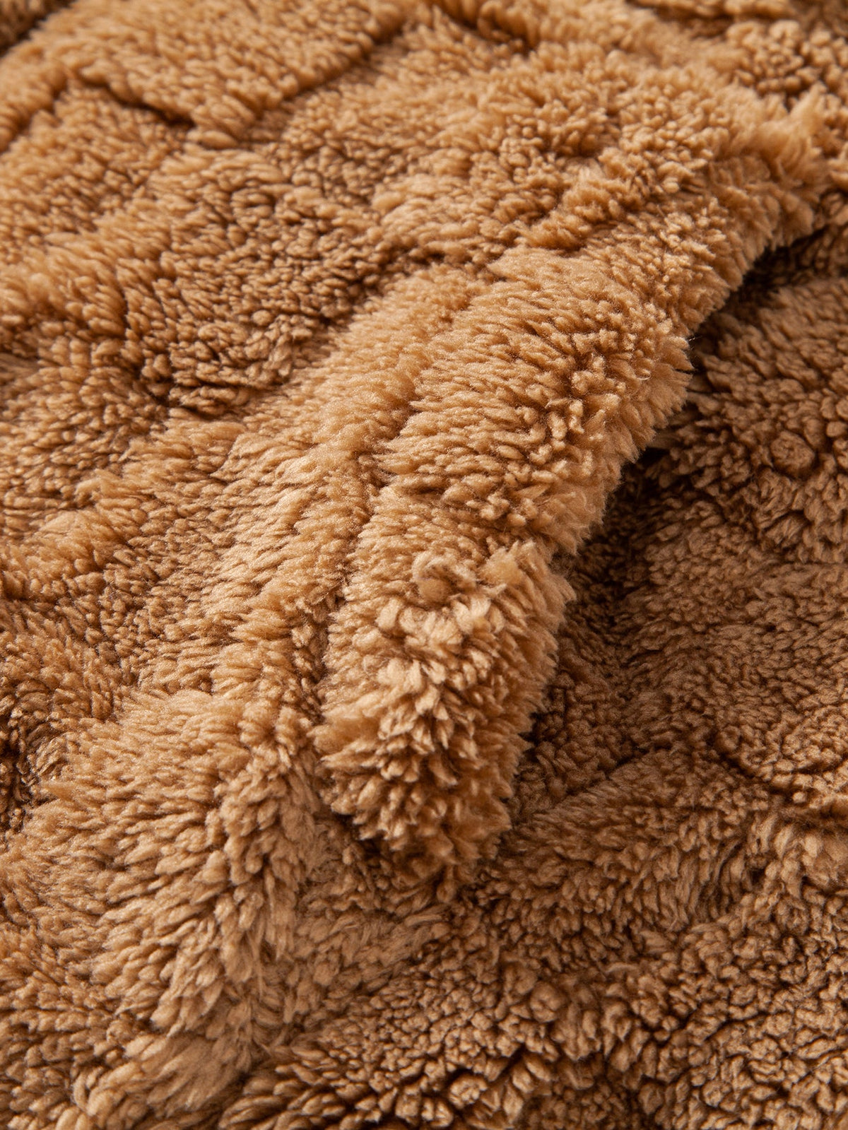 Teddy-Kapuzenjacke mit Schachbrettmuster
