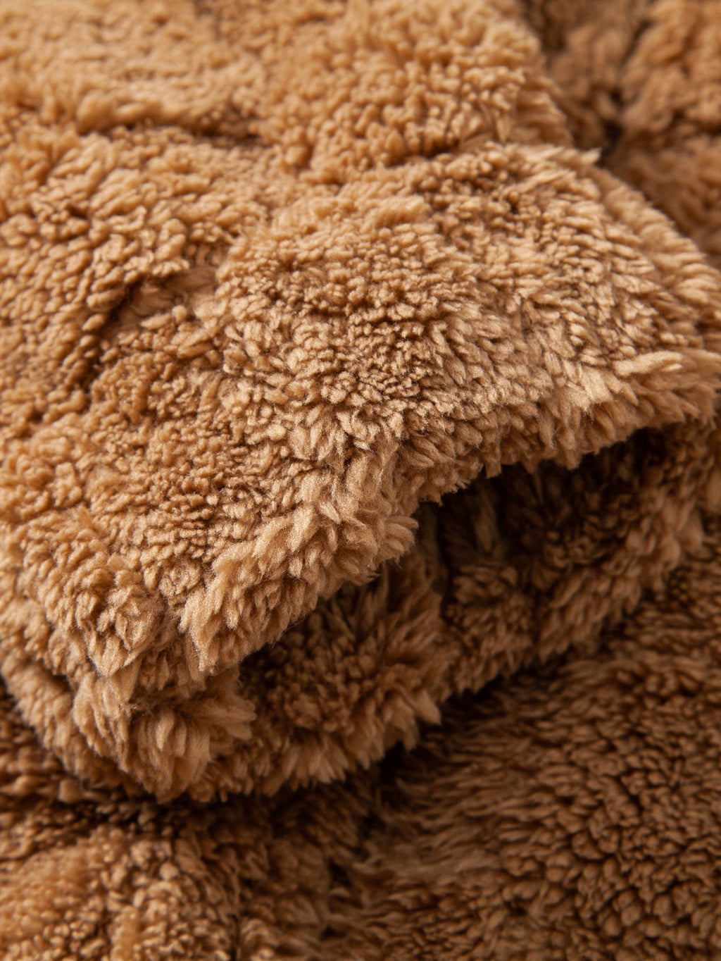 Teddy-Kapuzenjacke mit Schachbrettmuster