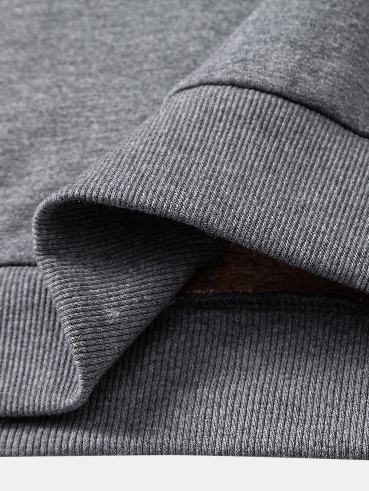 Zipper Bear Print Teddy Fleece Lined Turtle Neck Sweatshirt