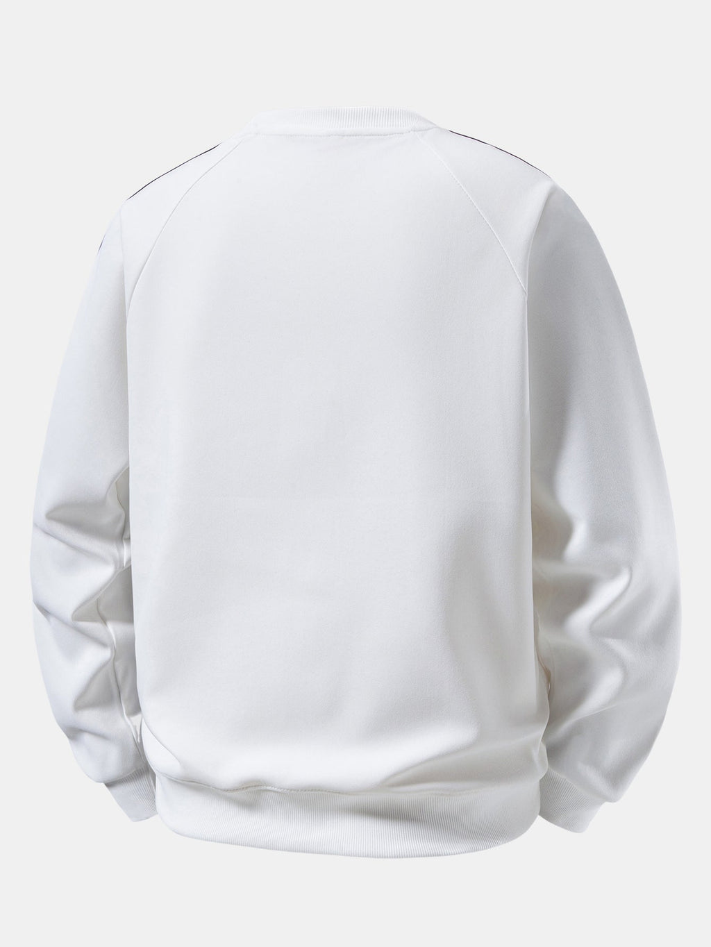 Cassette Tape Print Contrast Stripe Raglan Sweatshirt