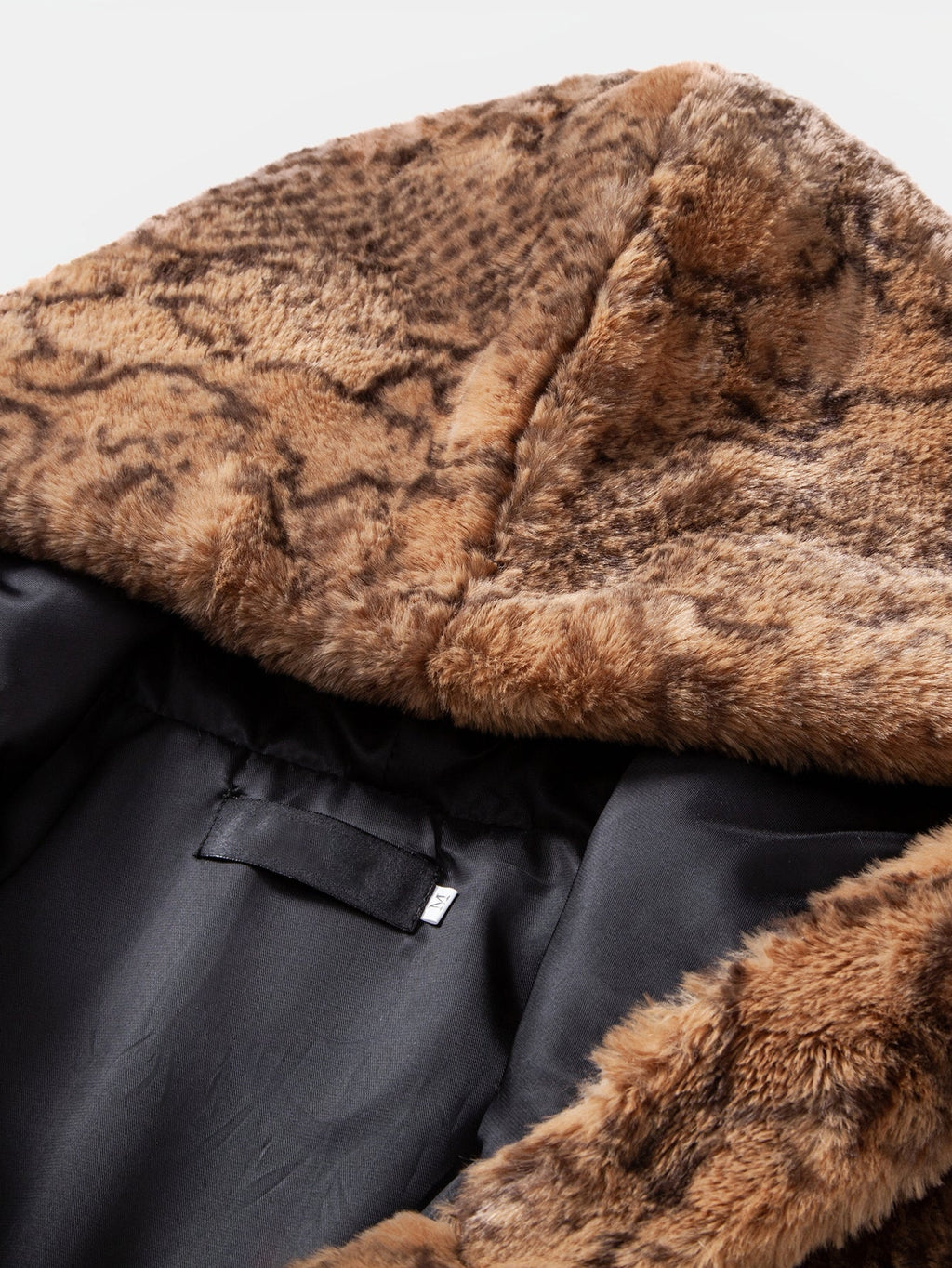 Faux Fur Serpentine Hooded Vest