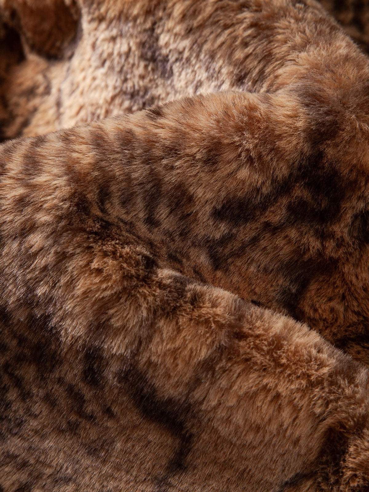 Faux Fur Serpentine Hooded Vest