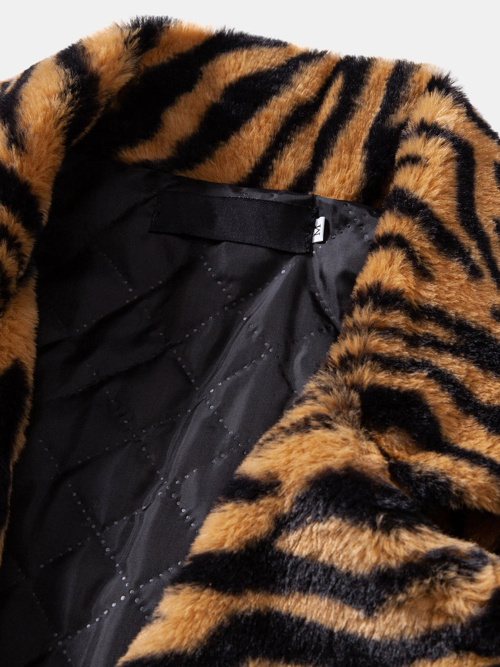 Faux Fur Animal Print Overcoat