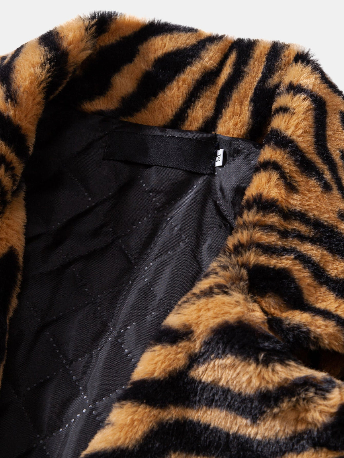 Faux Fur Animal Print Overcoat