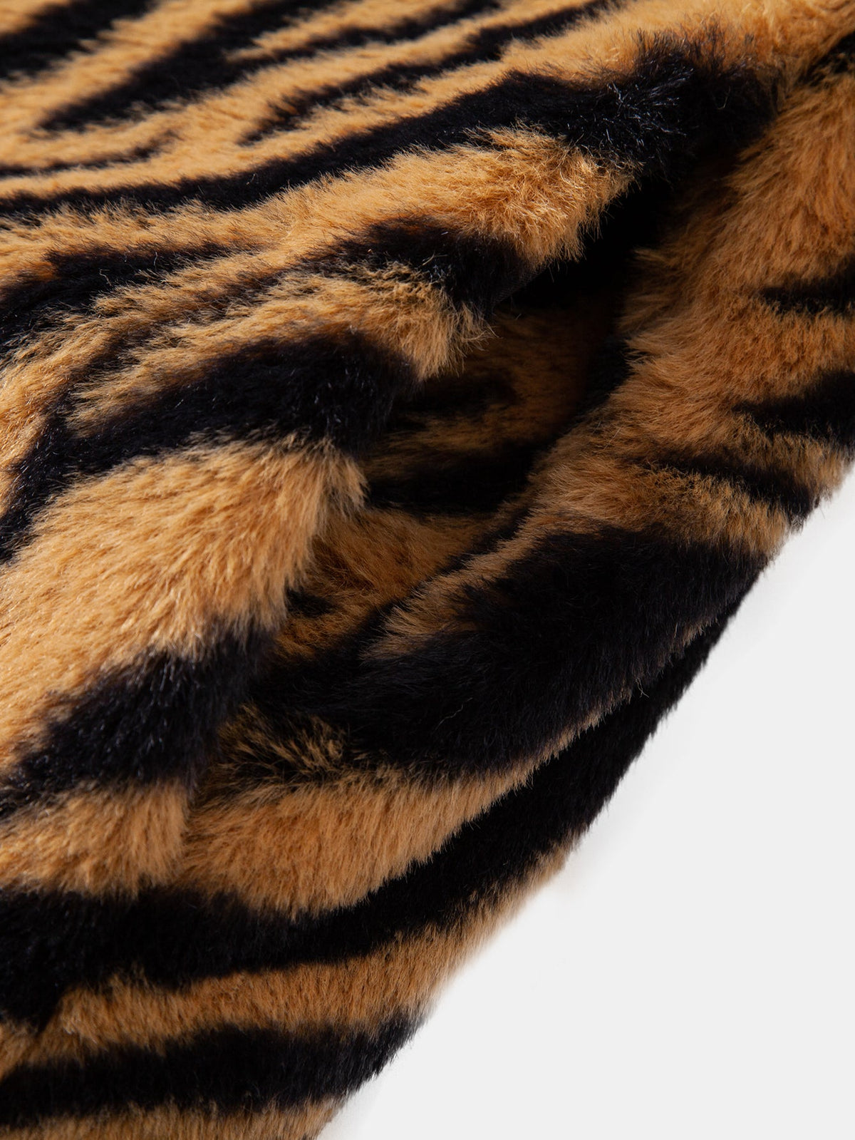 Faux Fur Animal Print Overcoat