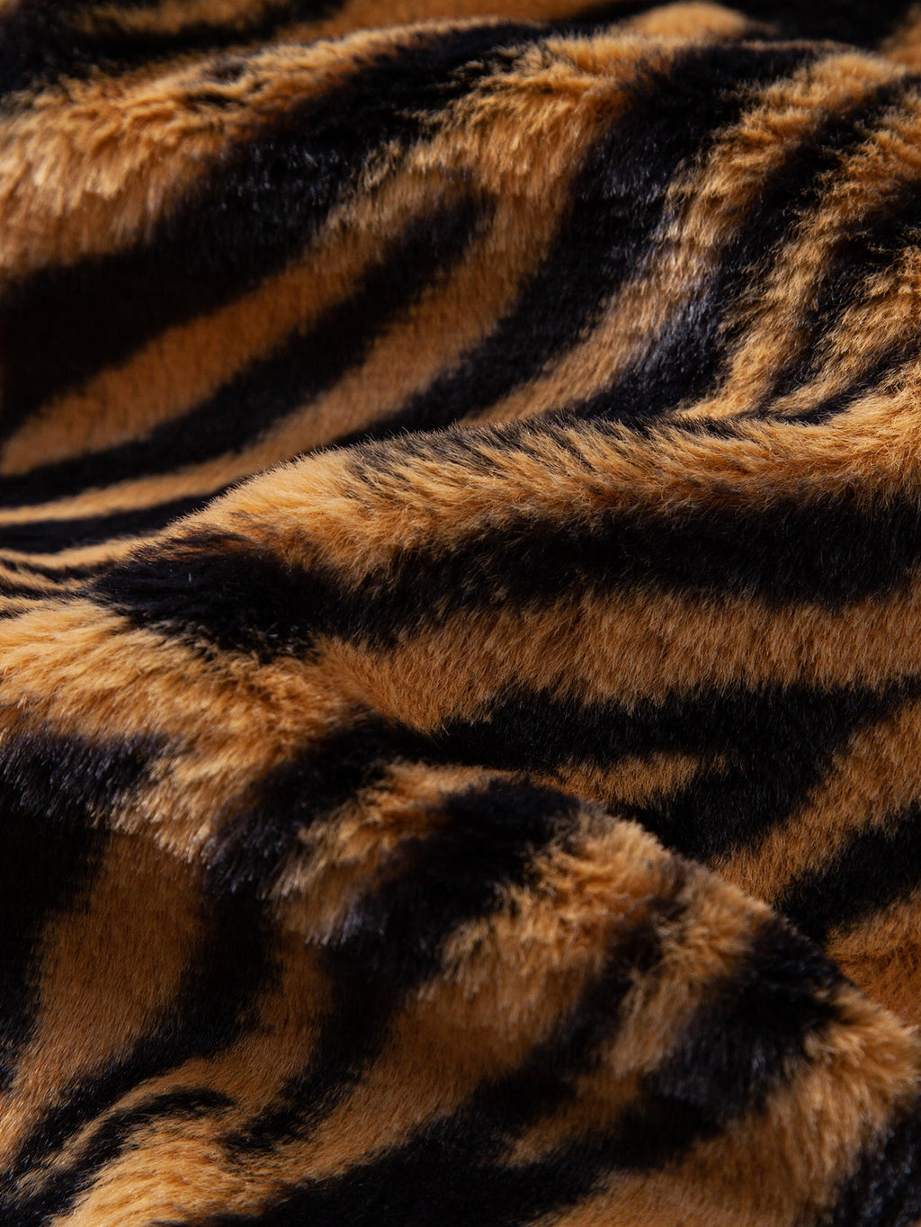 Faux Fur Animal Print Overcoat