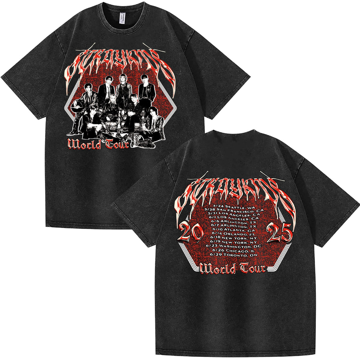 SKZ Dominate US Tour 2025 T-shirt Vintage - Stray Kids merch