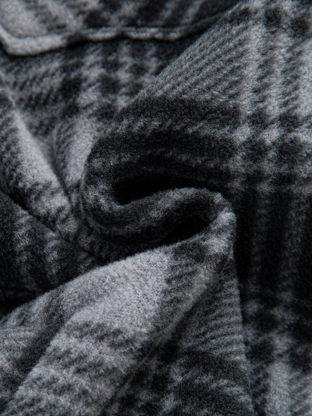 Teddy Lined Zip Up Flannel Plaid Hooded Shirt