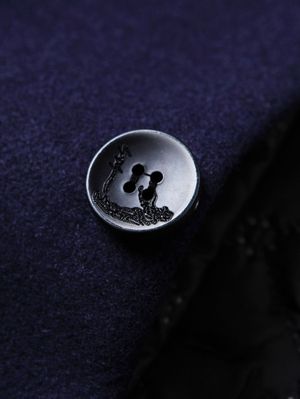 Stand Collar Wool Blend Overcoat