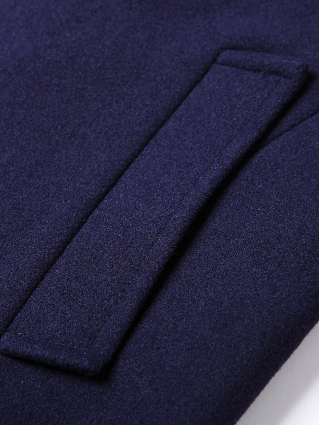 Stand Collar Wool Blend Overcoat