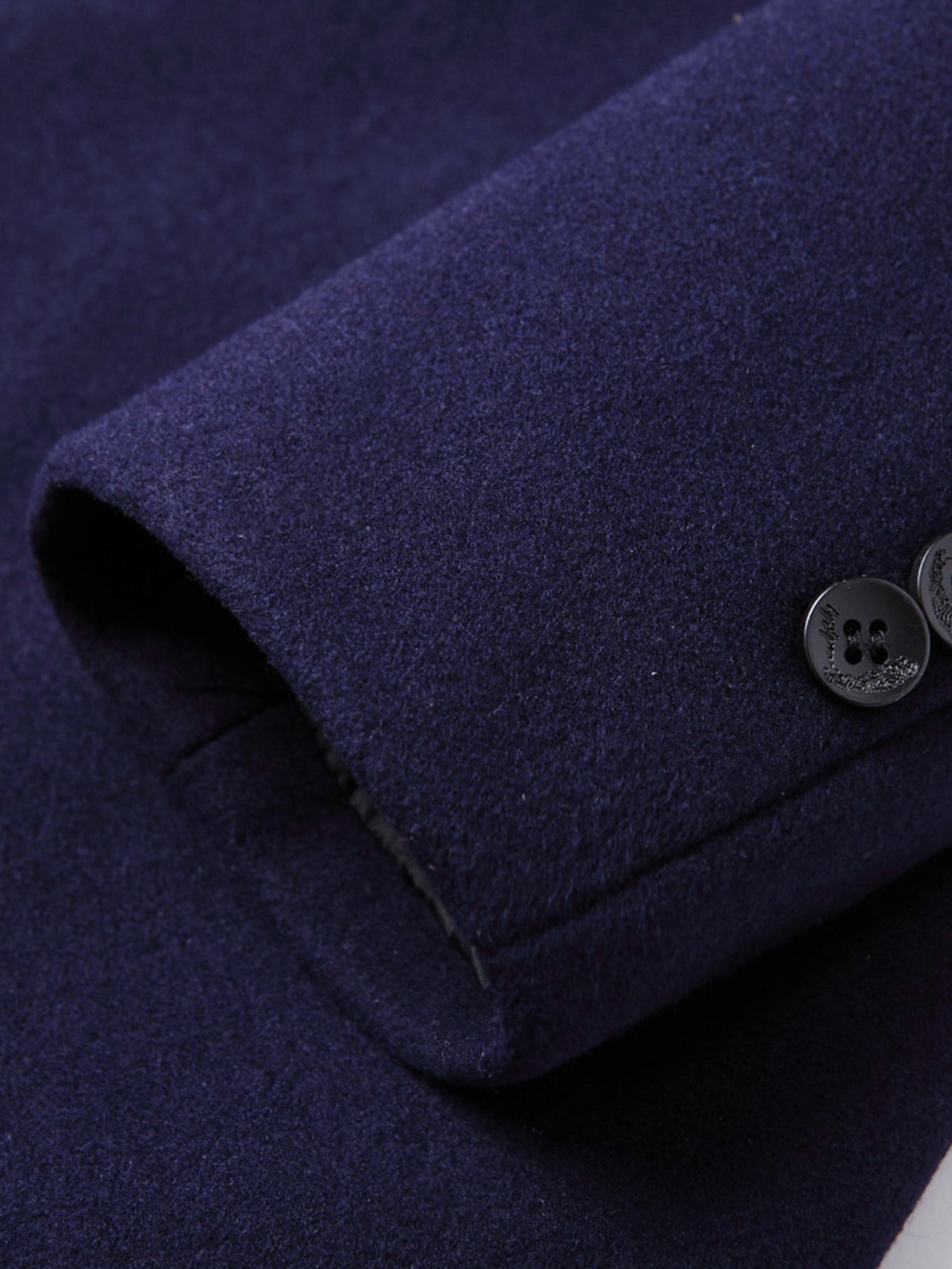 Stand Collar Wool Blend Overcoat