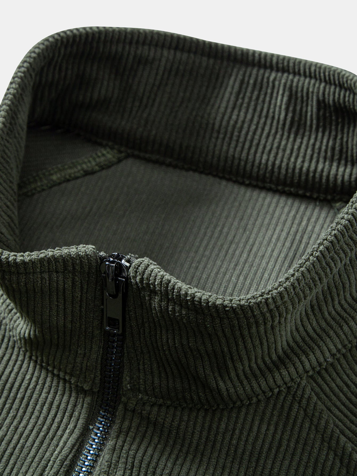 Quarter Zip Corduroy Raglan Sleeve Sweatshirt