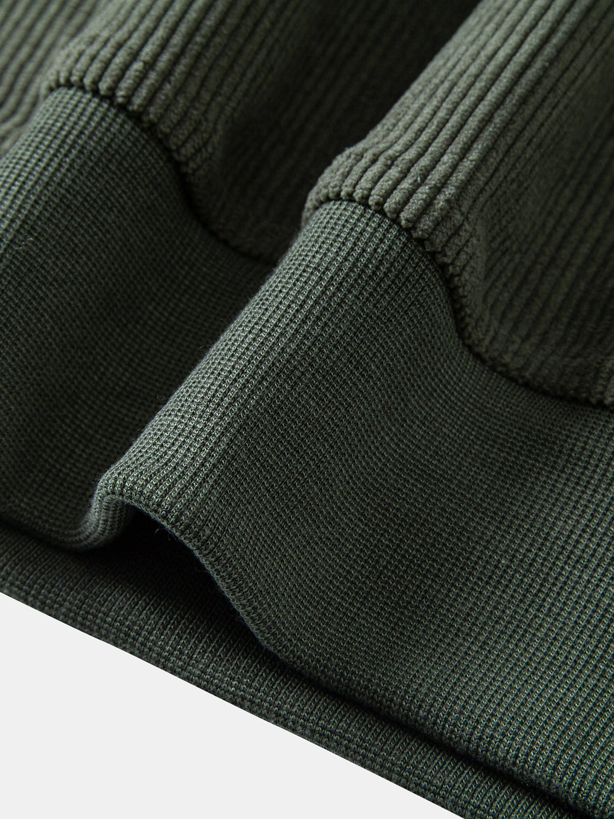 Quarter Zip Corduroy Raglan Sleeve Sweatshirt