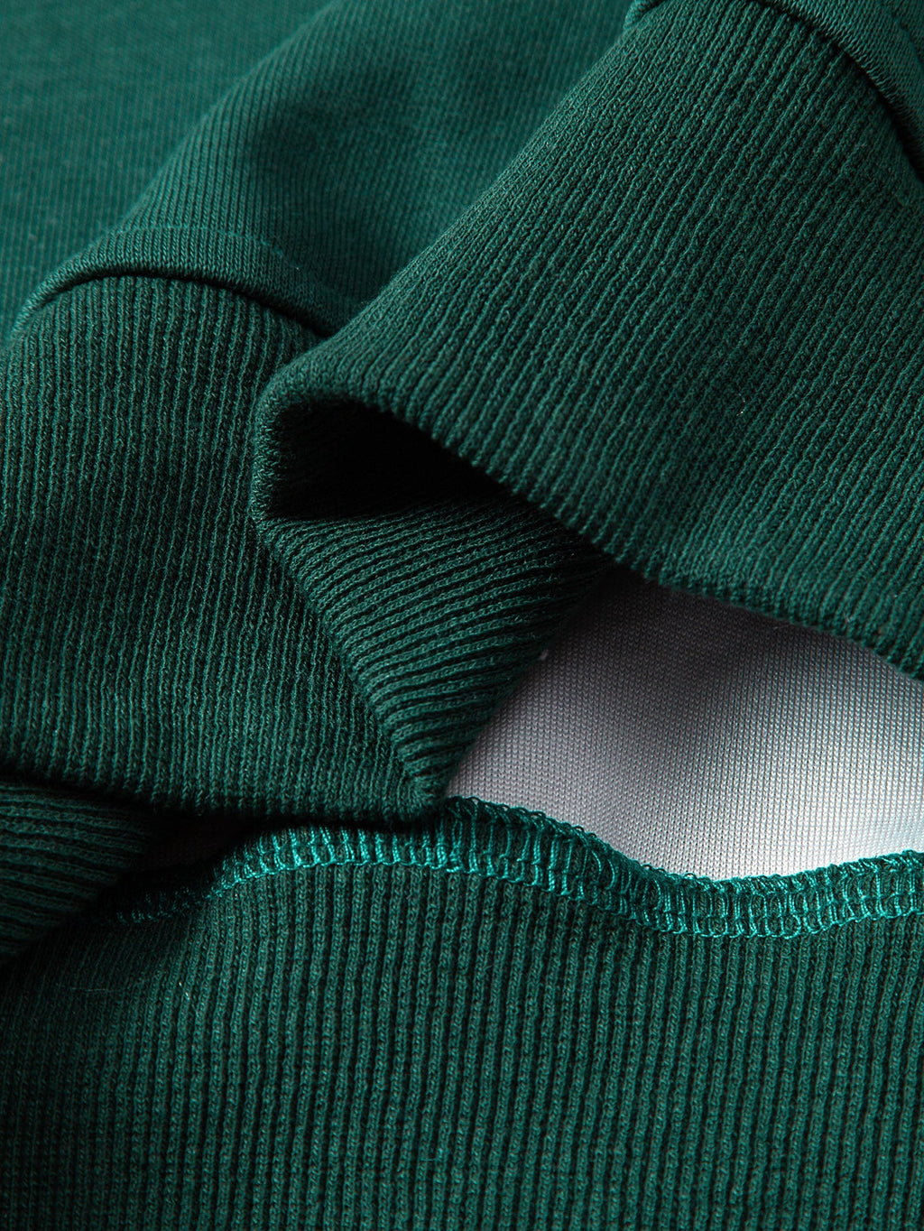 Relax Fit Color Block Polo Collar Sweatshirt