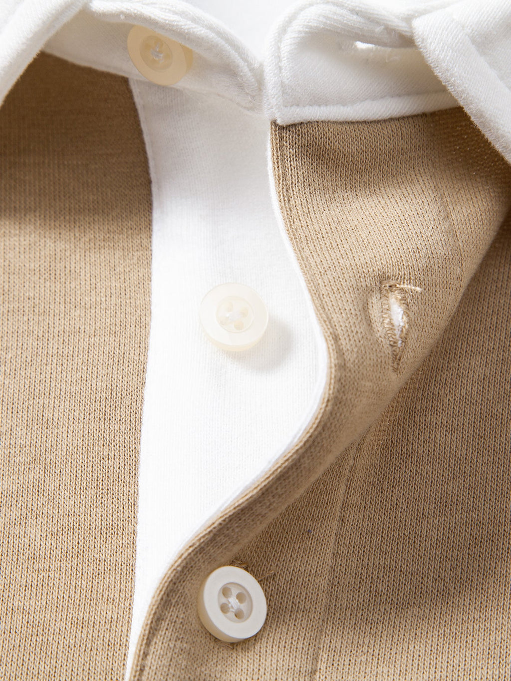 Contrast Polo Collar Sweatshirt