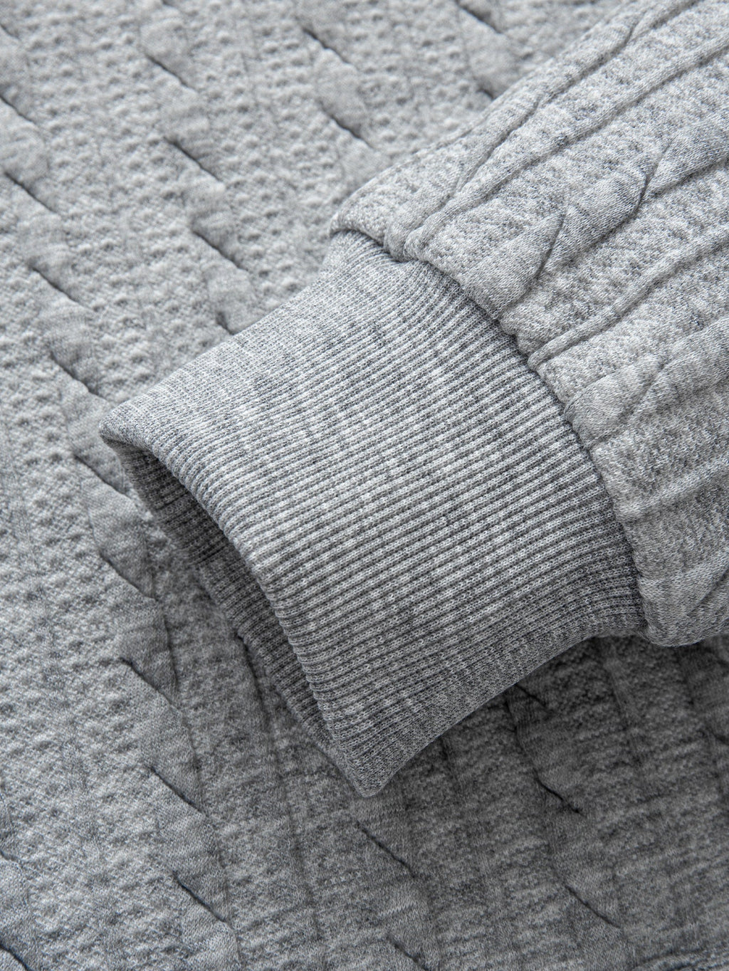 Relax Fit Twist-Jacquard-Kapuzenjacke mit Reißverschluss