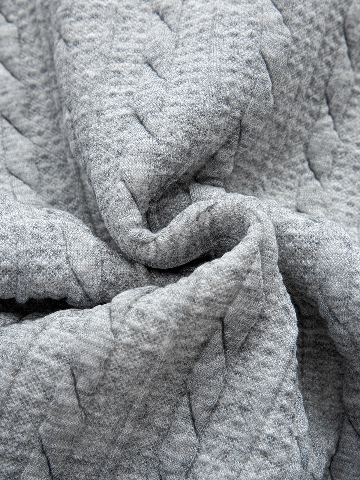 Relax Fit Twist-Jacquard-Kapuzenjacke mit Reißverschluss